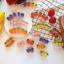 코지 여자 달달한 과수원 과일 여름 패션 집게핀