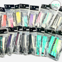 뷰티헤어마켓 다카라 커트 핀셋 2P 미용 헤어클립 일제 드라이핀셋 23컬러 DAKARA, 03.투명/옐로우