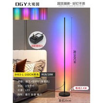 장스탠드 스탠드조명 플로어 북유럽 스탠딩 소품 모던 거실등 조명, B타입 블랙 160cm-샤이닝무극조광