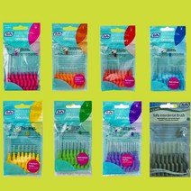 테페치간칫솔 8P 1팩 치간치솔, 녹색 0.8mm, 5팩, 8개입