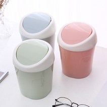 피케이몰 스윙형 뚜껑 미니 화장대 휴지통 책상 쓰레기통, 1개, 블루