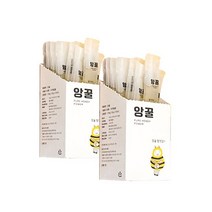 [모비딕컴퍼니] 꿀스틱 구절초 단체선물 답례품 프로폴리스 짜먹는꿀 스틱형벌꿀 선물용꿀, 잇★ 꿀스틱 - 앙꿀 (10gX15개X2박스 국내산 꿀, [좋아요]