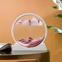 라라공방 인테리어 소품 움직이는 모래 액자 샌드아트, 화이트대형, 주황모래