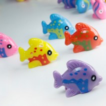 도트물고기 파츠 젤캔들 데코 석고방향제 DIY 재료 미니어처, 파랑