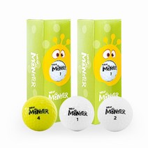 몬스터 고반발 비거리 스크린 골프공 2피스 3구, 유광화이트