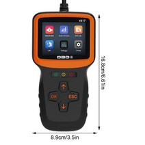 Pro 엔진 오류 코드 리더 Obd2 호환 테스터 V317 감지기 차량 스캔 도구 스포츠카 세단 미니밴 라이트 트럭 RV SUV, [01] Black
