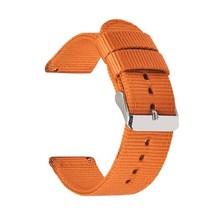 갤럭시워치 메탈스트랩 나일론 캔버스 스트랩 시계 밴드 삼성 갤럭시 3 41mm 활성 2 기어 S2 S3 Amazfit 팔, 02 orange_01 18mm