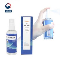 의약외품_cruzen 에탄올 70% 분사형 손소독제 100ml세정제 손세정 클리너 소독 소독약 살균 의약외품 식약처 크루젠 스프레이 남자 여자 남성 여성 중년 노년 노인 실버용품, 본상품