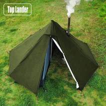 알파인 원터치 돔형텐트 캠핑 천막 텐트 굴뚝 창 야외 초경량 tipi 피라미드 텐트 더블 레이어 bushcraft 1 인 텐트 뜨거운 텐트, 흰색 전용 텐트 파리