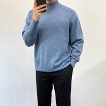 데일트 남자 부드러운 캐시미어 반폴라 니트 9컬러