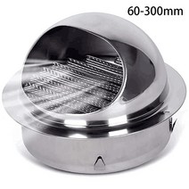 304 스테인레스 스틸 벽 천장 공기 환기 덕트 배기 그릴 커버 콘센트 난방 냉각 방수 벤트 캡, 1 60mm