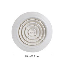 스파이럴덕트 파이프 배관 밸브 회전 조절 공기 환기 커버 라운드 덕트 천장 벽 구멍 abs 에어 벤트 그릴 루버 주방 목욕 공기 배출구 w0, 05 rotating 150mm