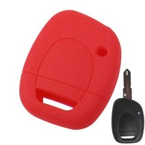 실리콘 자동차 키 커버 원격 쉘 케이스 시계줄 홀더 Renault Twingo Clio Kangoo 마스터 Vauxhall Movano 홀더에 적합, 레드