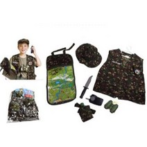 밀리터리조끼 유아군인의상 직업체험놀이 소꼽놀이 유아교구