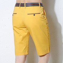 남자골프반바지 면스판 5부 여름골프팬츠 빅사이즈 컬러밴드