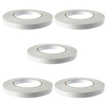 소유 종이 양면테이프 초강력 12mm x 50M, 12mm(폭) x 50M(길이) 5개