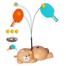 용품 충전 물 고정 소프트 샤프트 탁구 자기 훈련 만화 3D 곰 기본 트레이너 기계, brown