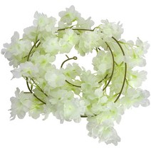 정원아치 가든 장미아치 정원 인테리어 옥상 꾸미기 Flower Garland-인공 꽃 스트링 실크 벚꽃 아이비 덩굴, 05 180CM-White_01 1PC