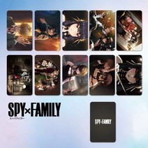 스파이 패밀리 수집카드 아냐 폴라로이드 앨범 고화질 단면 카드 10장 귀여운 캐릭터 애니메이션 굿즈, 색상-05