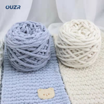 OUZR 스카프 털실 뭉치를 짜다, 라이트블루, 5