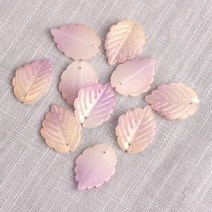 견고한 잎모양 24x18mm Lampwork 크리스탈 유리 느슨한 꽃잎 펜던트 비즈 쥬얼리 만들기위한 많은 DIY 꽃, 04 651-4_01 24x18MM-10PCS