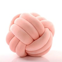 ins 왕홍 장식 디어 북유럽 덴마크 Knot 볼 매듭 쿠션 소파 꼬임 실, 大号3股27CM（大小推荐）, 夕阳粉