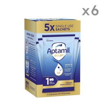 Aptamil 압타밀 골드 플러스 1단계 인펀트 포뮬라 휴대용 스틱 파우치 분유 21.9g 5개입 6팩