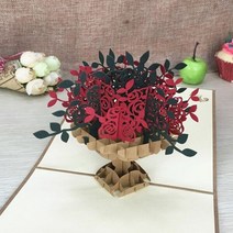 결혼 답례 축의금 고백 편지 봉투 레이저 컷 빈티지 생일 축하 엽서 인사말 선물 카드 빈 종이 3d 수제 팝업 초대장 사용자 정의, 초록
