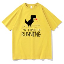 아두이노 Frontend 프로그래머 셔츠 Chrome Dino Geek 해커 코더 선물 웹 개발자 Tshirt Mens Cotton Tee I, 09 Yellow_06 XXXL