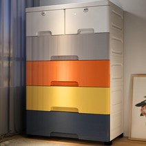 대형 플라스틱 3-6단 서랍장 옷 수납장 어린이방 정리 넓은 수납공간, 3단 가로 52cm 마카롱