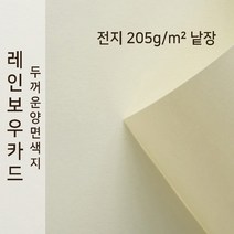 종이문화 두꺼운 양면카드지 레인보우카드 205g 전지 낱장 1매 No.01 레몬, 1장