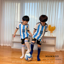 키즈 어린이 아르헨티나 대표팀 메시 축구복 유니폼