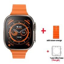 2Pcs/3Pcs/4Pcs ZD8 울트라 맥스 스마트 워치 2.08 "망막 스크린 시리즈 8 49mm 티타늄 합금 NFC ECG, 15 add ocean Orange_02 3 PCS