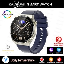 스마트밴드 혈당 스마트 워치 남자 심전도 모니터 혈압 체온 스포츠 방수 피트니스 트래커 Smartwatch, [16] Blue