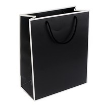 큰 쇼핑백 블랙 20CM 죽쇼핑백 면끈쇼핑백 한의원쇼핑백