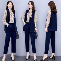 여성 3종세트 / 정장조끼 + 팬츠 + 플라워 / 블라우스 / 정장바지 / TZ8032001 69