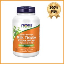 나우 푸드 더블 스트렝스 밀크 씨슬 추출물 300mg 베지캡슐 200정 실리마린, 1개, 기본