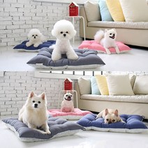 말썽쟁이여름 강아지 애견 고양이 개 펫 반려견 애완견 대형견 중형견 노견 마약 켄넬 매트 사각 꿀잠 대형 방석 댕냥 쿠션, 핑크