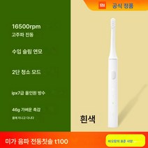 음파 전동칫솔 남녀 커플 방수 성인 충전식 초음파, 미가전동칫솔T100화이트, 하나