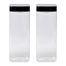 서울패키지 파우더용기 담채사각1200ML 1박스 100개 견과류용기, 검정무광캡