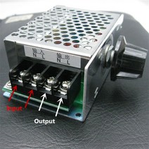 전압조절기4000W 고전력 SCR 제어 전자 전압 조정기 라이트 레귤레이터 속도 조절 온도 퓨즈 포함, 한개옵션0