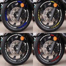 바이커즈 오토바이 엑스맥스 XMAX300 튜닝 데칼 휠라인 휠테이프 휠스티커 BIKERS, 화이트