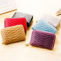 악어무늬 여성 카드지갑