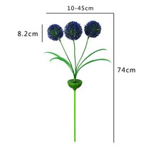 LED 태양광 민들레 잔디 플러그 램프 풍경 휴일 꽃 공 조명 정원 웨딩 파티 야외 장식, 01 Purple