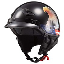 LS2 Helmets Bagger 오토바이 하프 헬멧(하드 럭 M), Large