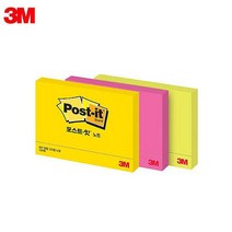 3M 포스트잇 형광노트 SSN 657 그리움노랑, 4개
