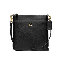 COACH 크로스 그레인 가죽 키트, 검은색, 한 사이즈