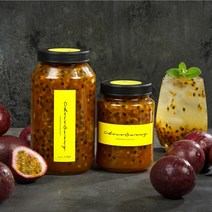 [초코써니 패션후르츠청] 에이드 홈카페 수제청 과일청 500g 답례품 차 선물 세트 납품, 500g패션후르츠청(한가지과일청)