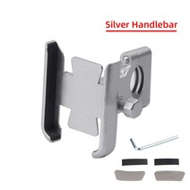 VESPA GTS250 GTS300 LXV50 Sprint Primavera 50 25 오토바이 액세서리 핸들 바 휴 전화 홀더 GPS 스탠드, 03 Sliver handlebar