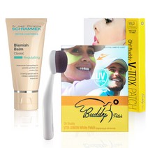 슈라멕 블레미쉬 밤 비비크림 40ml [정품인증] 1개 [B.B BRUSH + 턱살 패치 (8회분)+기미패치(8회분) 증정, 라이트